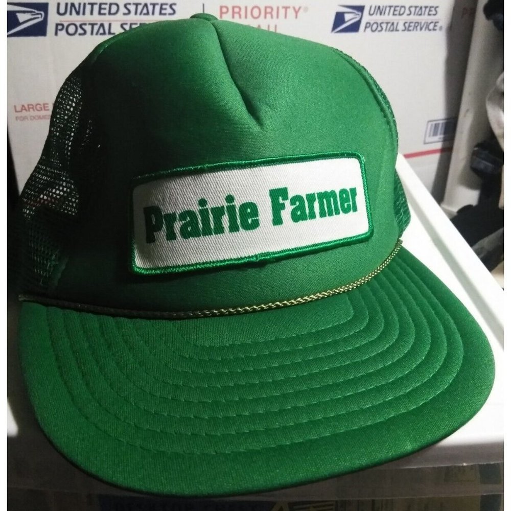 Vintage Prarie Farmer Farm Trucker Adjustable Hat One Size